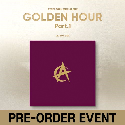 [PRE-ORDER EVENT] ATEEZ(에이티즈) - 미니 10집 [GOLDEN HOUR : Part.1][Digipak VER.][8종 중 1종 랜덤 발송]