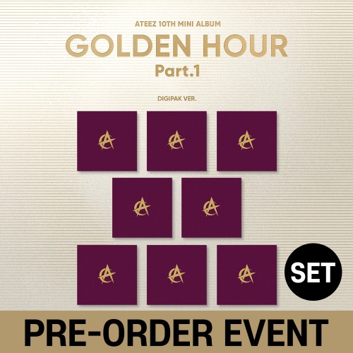 [PRE-ORDER EVENT] ATEEZ(에이티즈) - 미니 10집 [GOLDEN HOUR : Part.1][Digipak VER.][8종 SET]