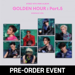 [PRE-ORDER EVENT] 에이티즈 (ATEEZ) - 14TH MINI ALBUM GOLDEN HOUR : Part.5 [DIGIPACK VER.][8종 중 1종 랜덤 발송]