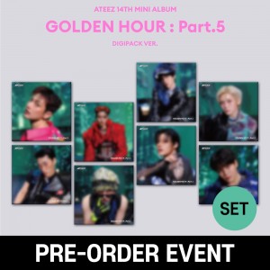 [PRE-ORDER EVENT] 에이티즈 (ATEEZ) - 14TH MINI ALBUM GOLDEN HOUR : Part.5 [DIGIPACK VER.][8종 SET]