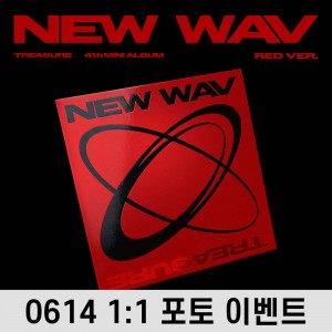 [0614 1:1 포토 이벤트] TREASURE (트레저) - TREASURE 4th MINI ALBUM [NEW WAV] RED VER.